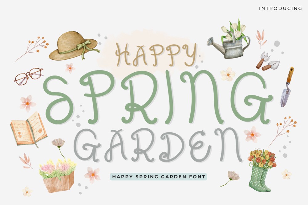 Шрифт Happy Spring Garden