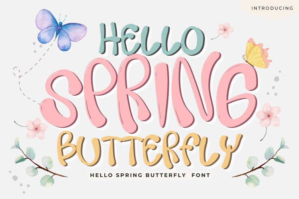 Шрифт Hello Spring Butterfly