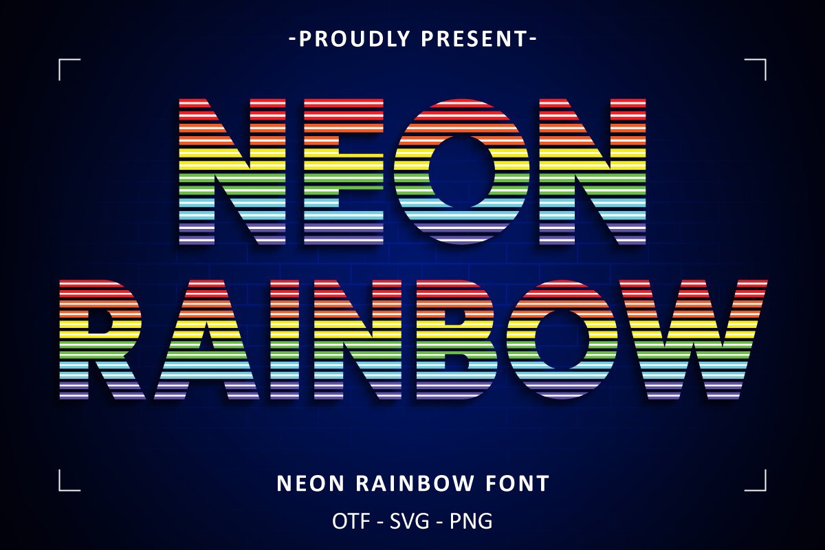 Шрифт Neon Rainbow