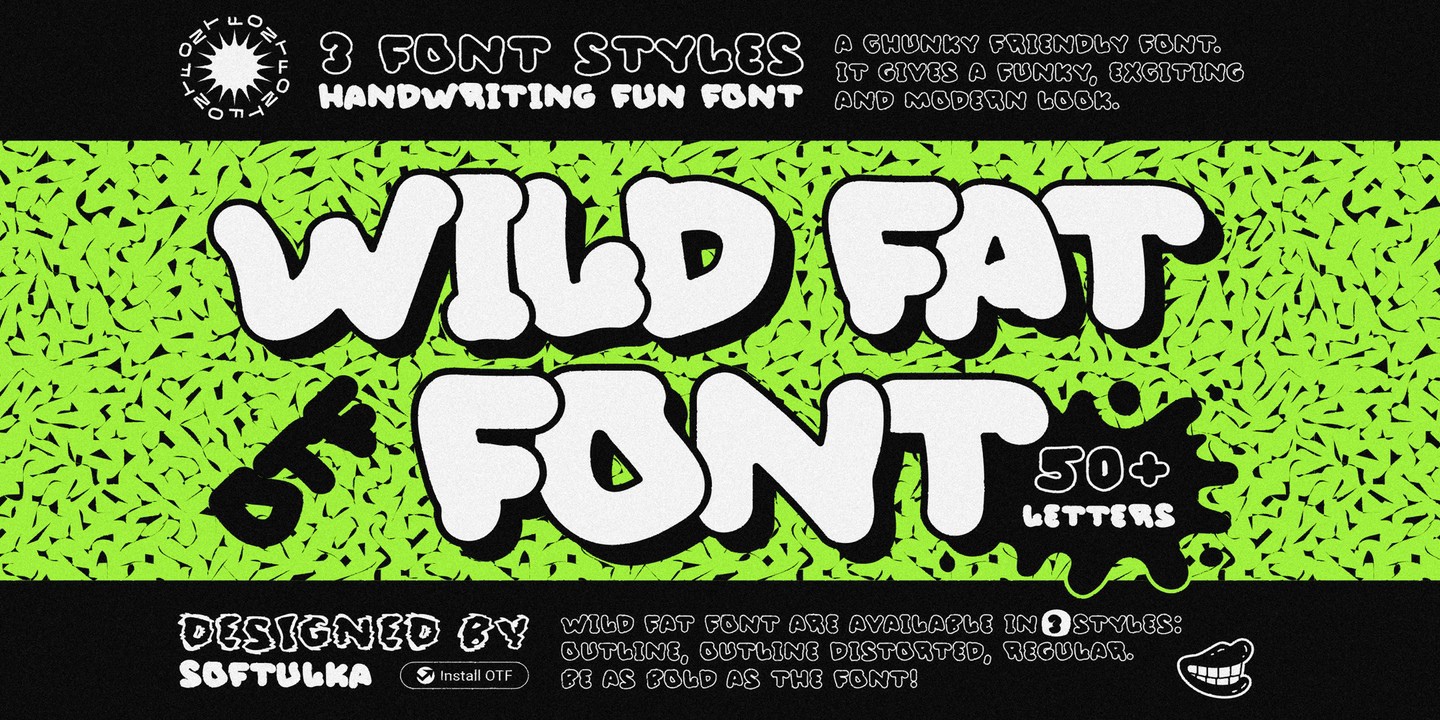 Шрифт Wild Fat Font