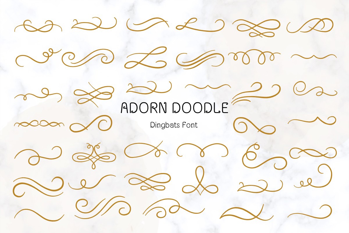 Шрифт Adorn Doodle