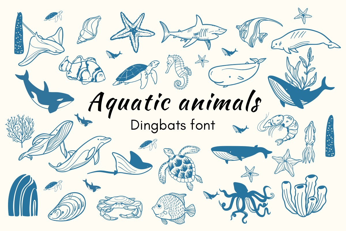 Шрифт Aquatic Animals