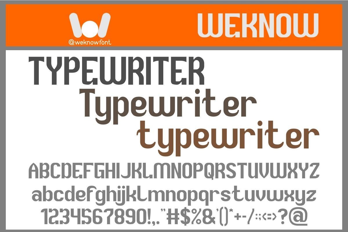 Шрифт Typewriter