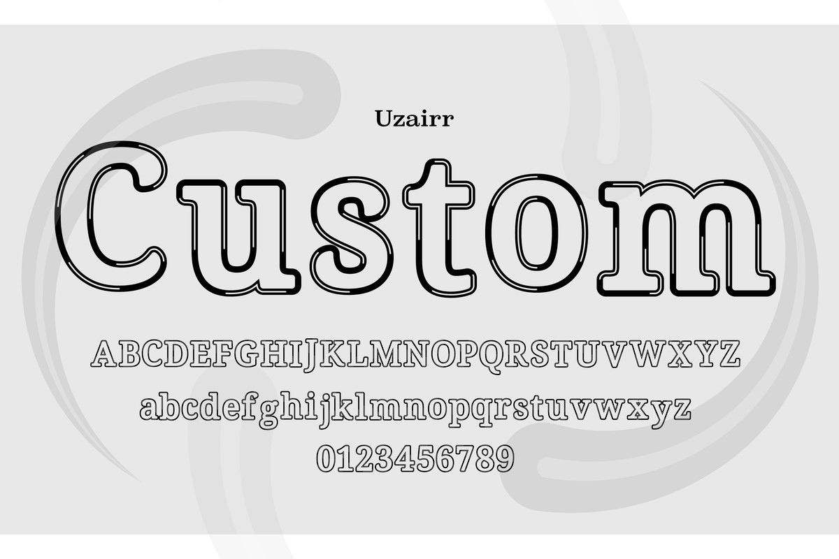 Шрифт Uzairr Custom