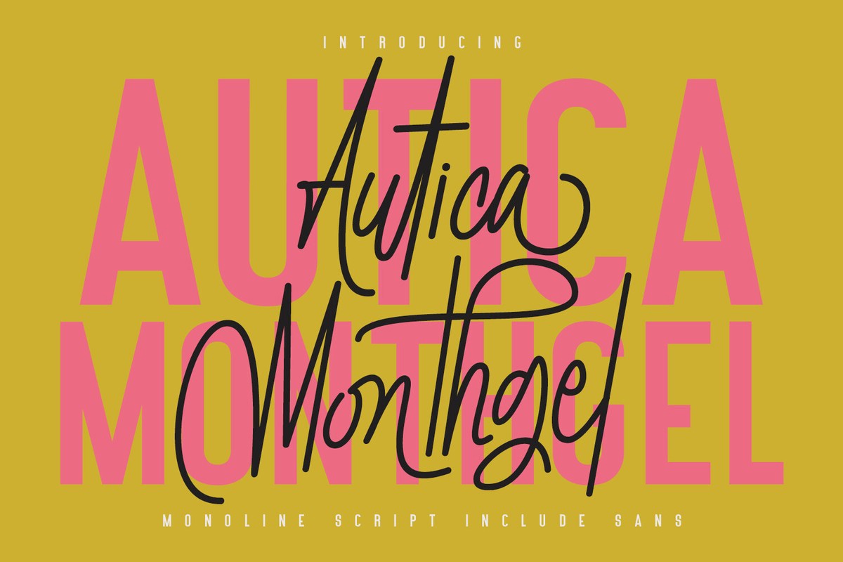 Шрифт Autica Monthgel