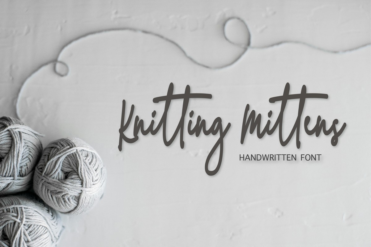 Шрифт Knitting Mittens