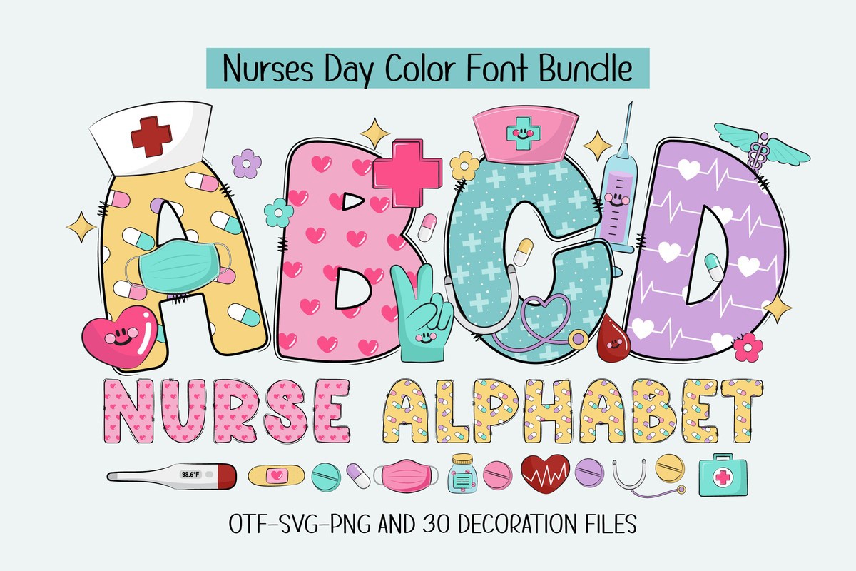 Шрифт Nurse Alphabet