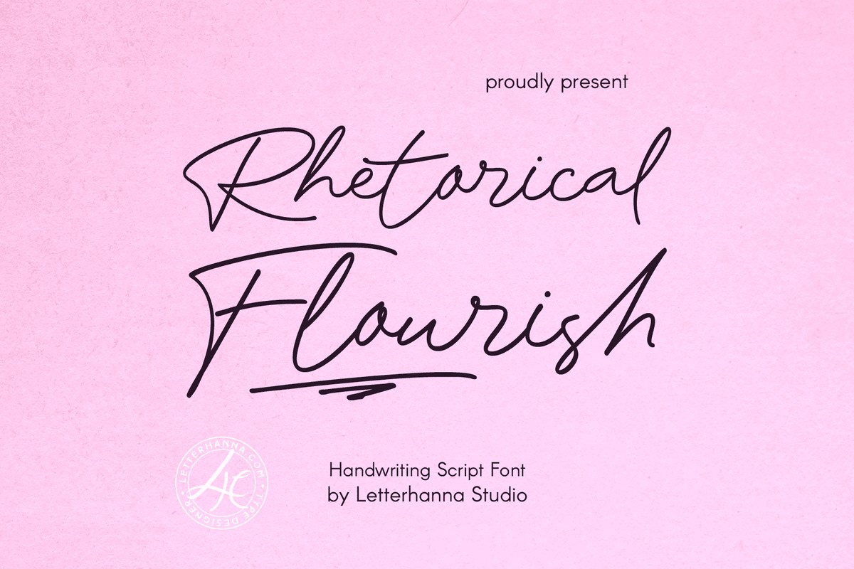 Шрифт Rhetorical Flourish