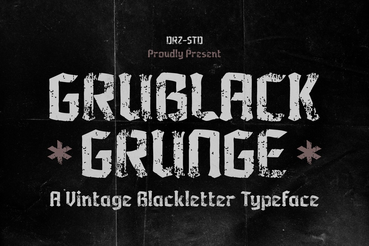 Шрифт Grublack