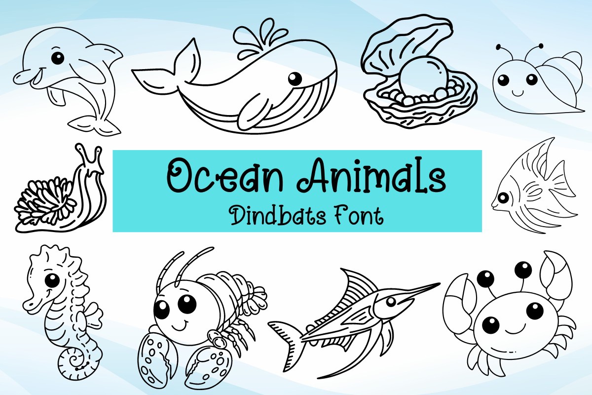 Шрифт Ocean Animals