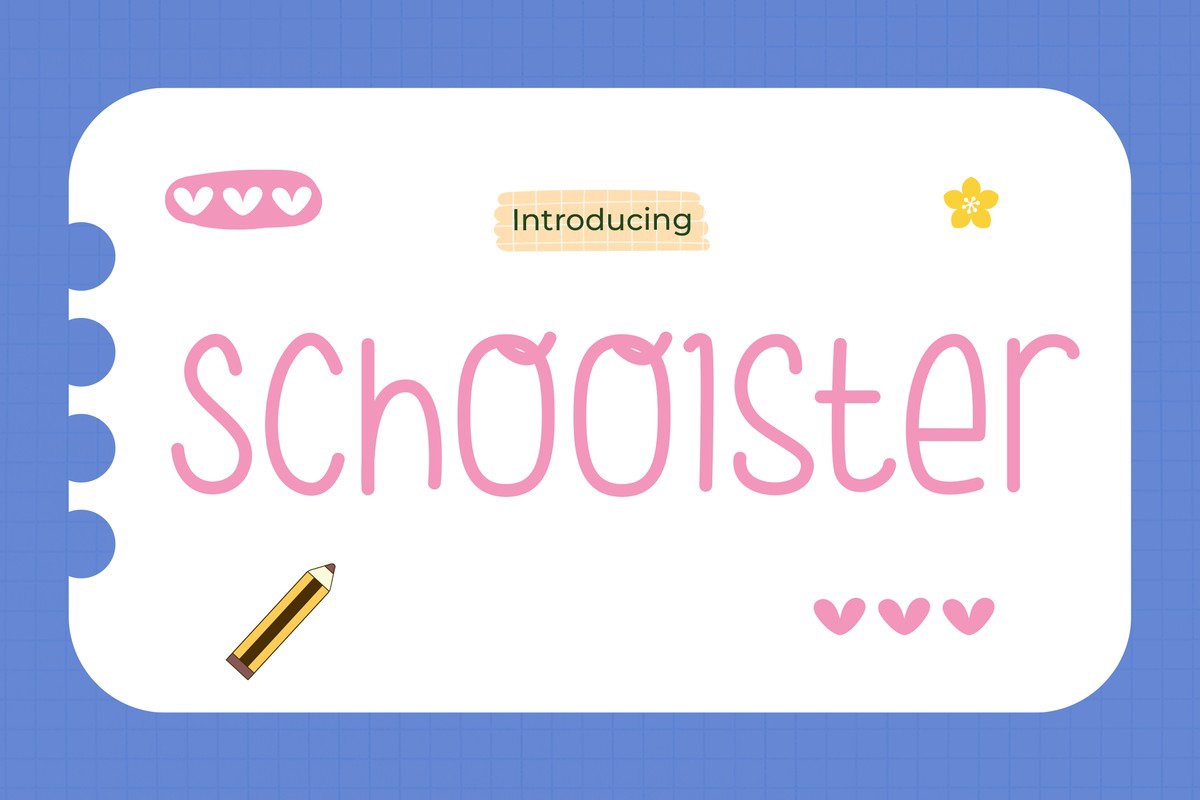 Шрифт Schoolster