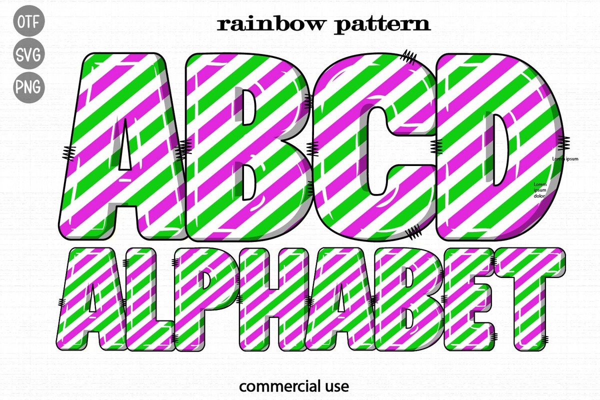 Шрифт Rainbow Pattern