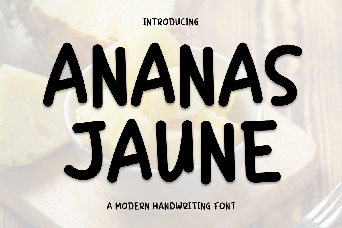 Шрифт Ananas Jaune