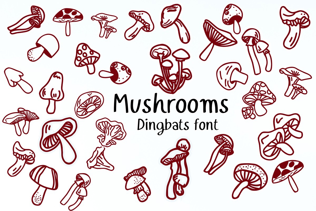 Шрифт Mushrooms