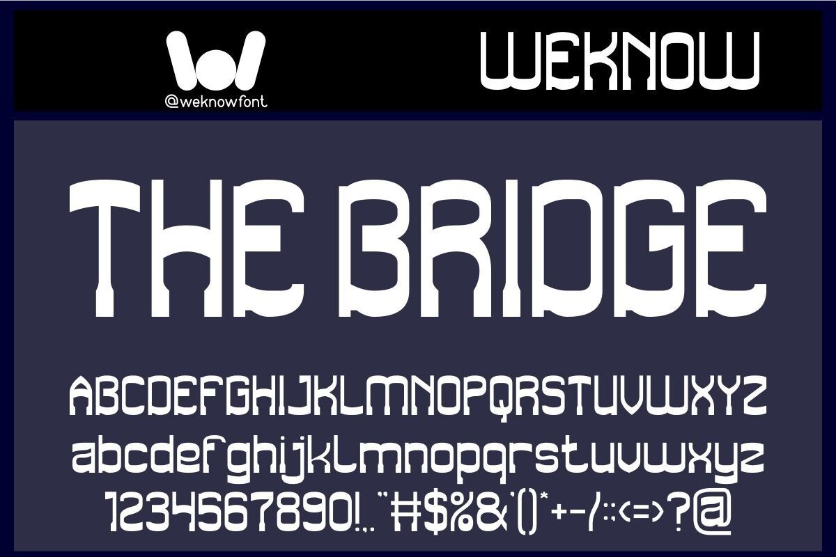 Шрифт The Bridge