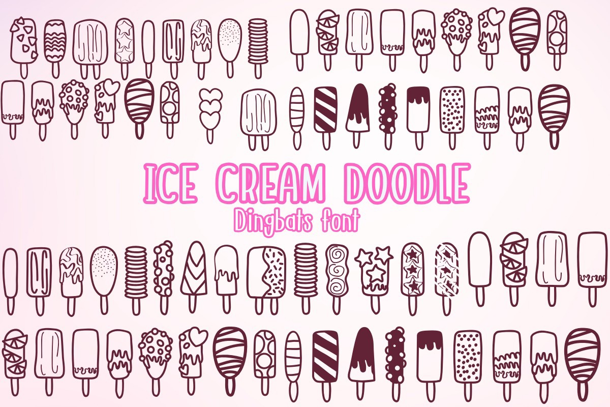 Шрифт Ice Cream Doodle