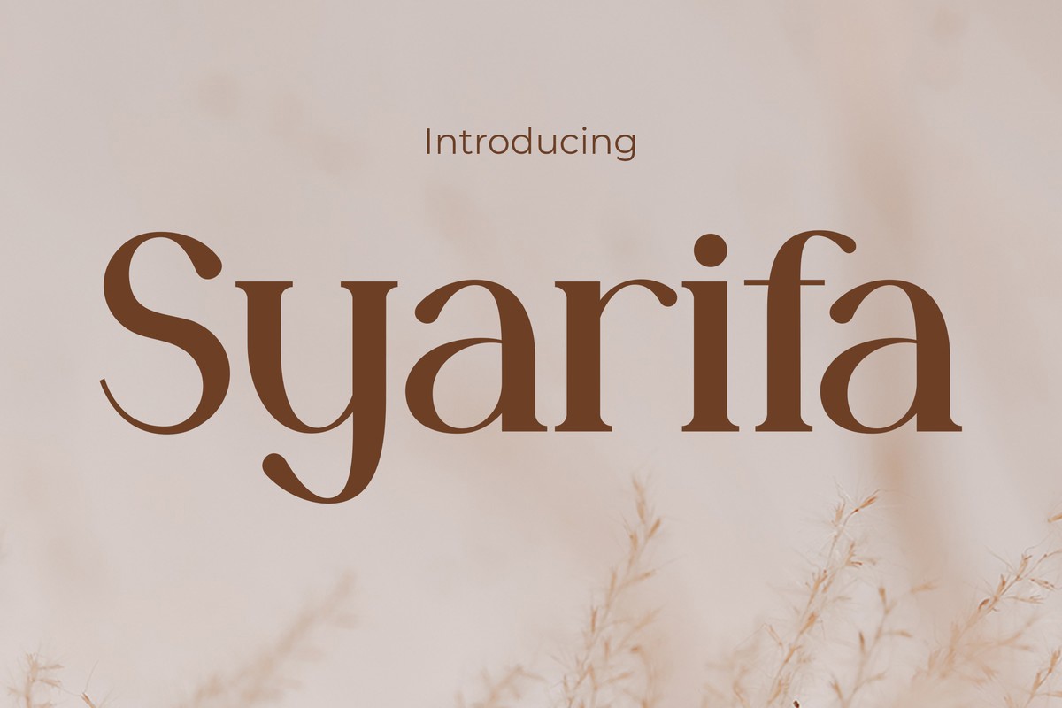 Шрифт Syarifa