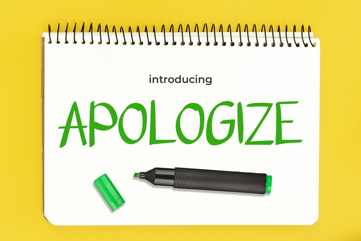 Шрифт Apologize