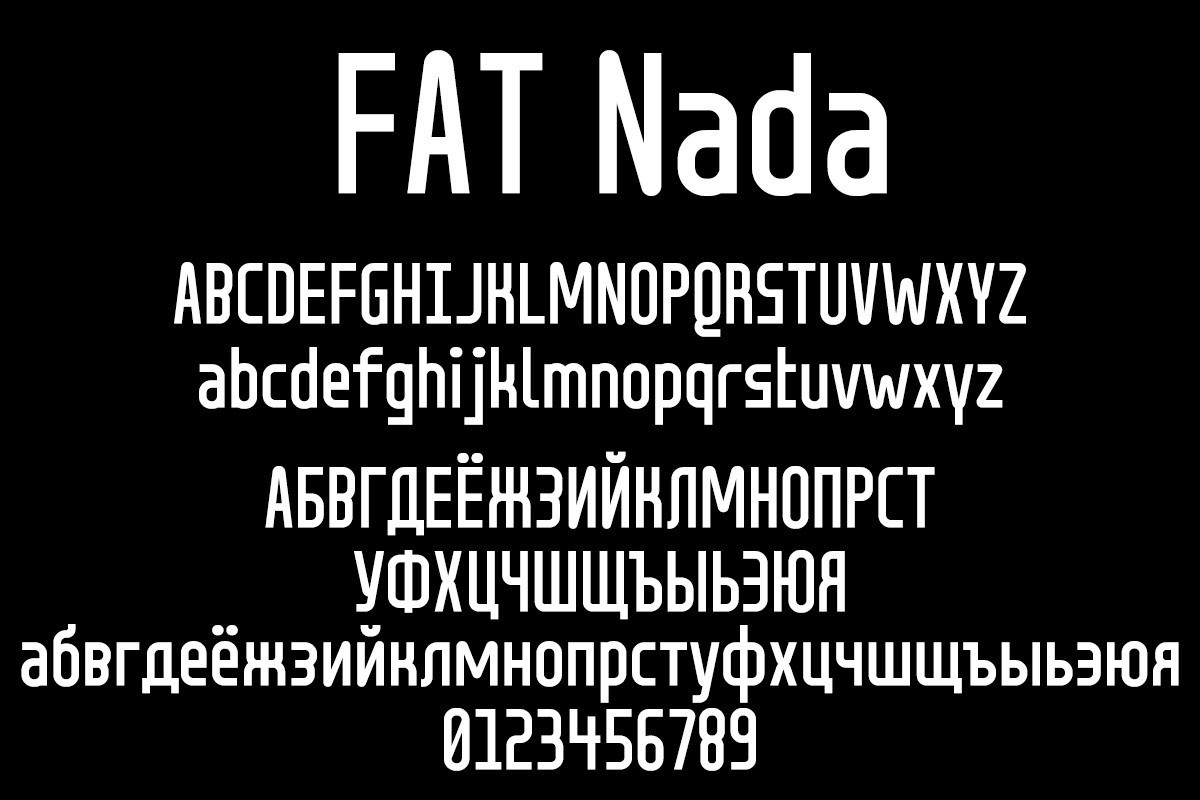 Шрифт FAT Nada