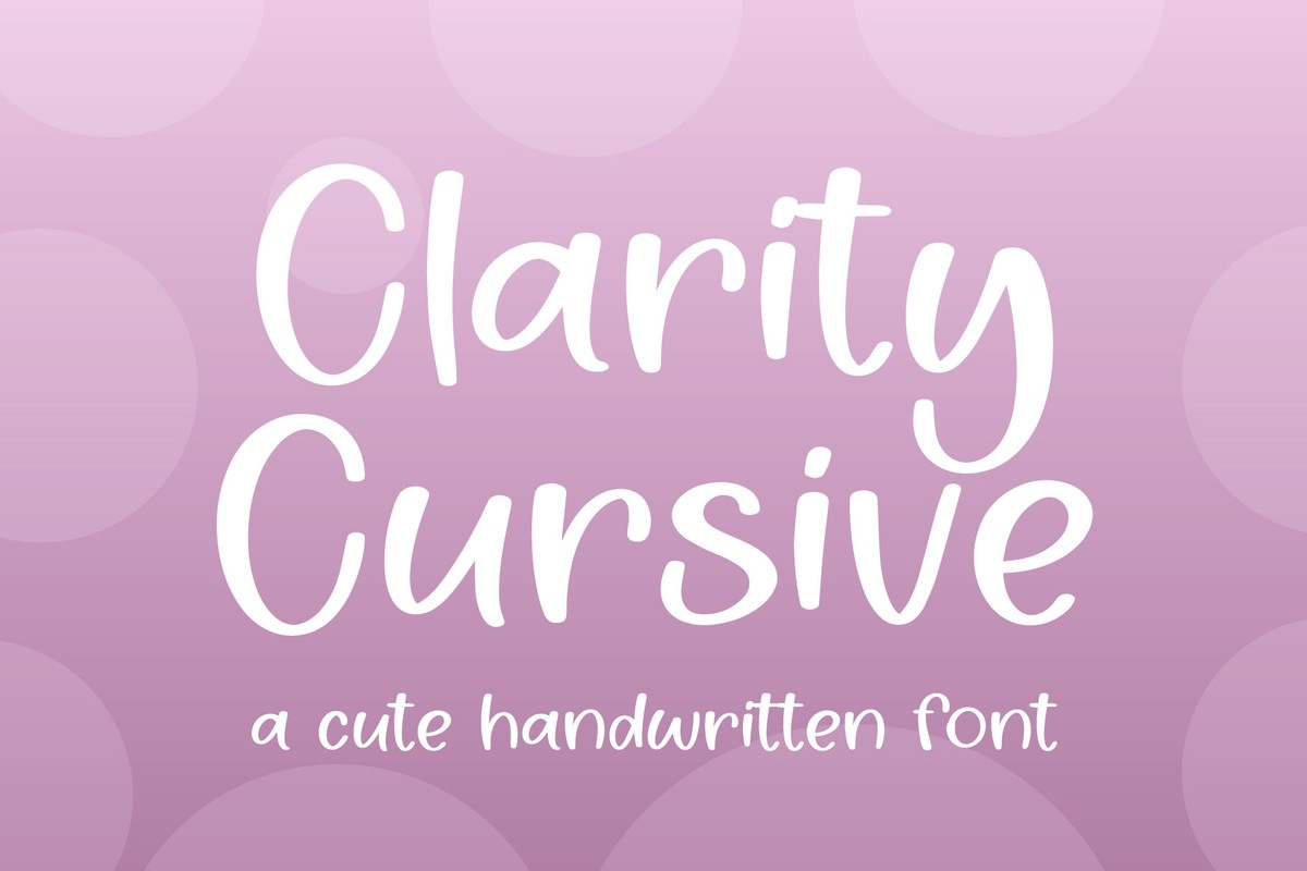 Шрифт Clarity Cursive