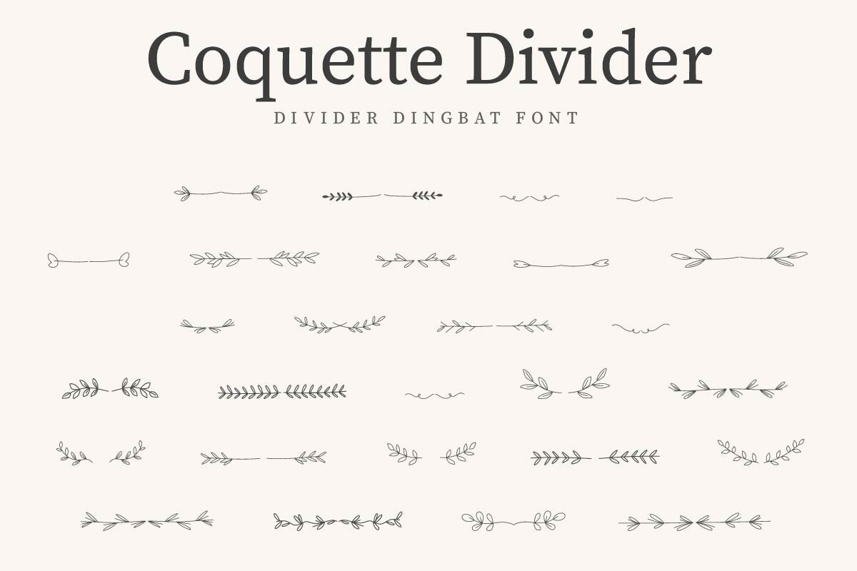 Шрифт Coquette Divider