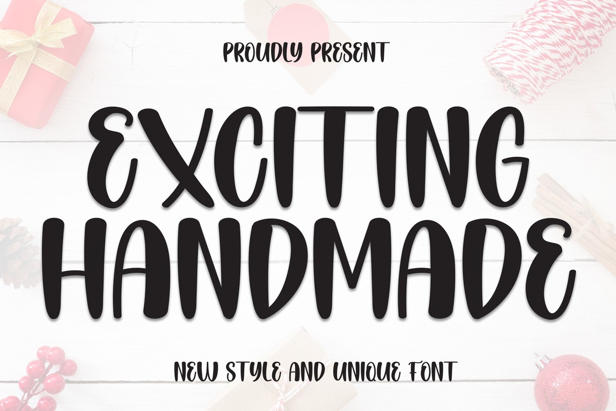 Шрифт Exciting Handmade