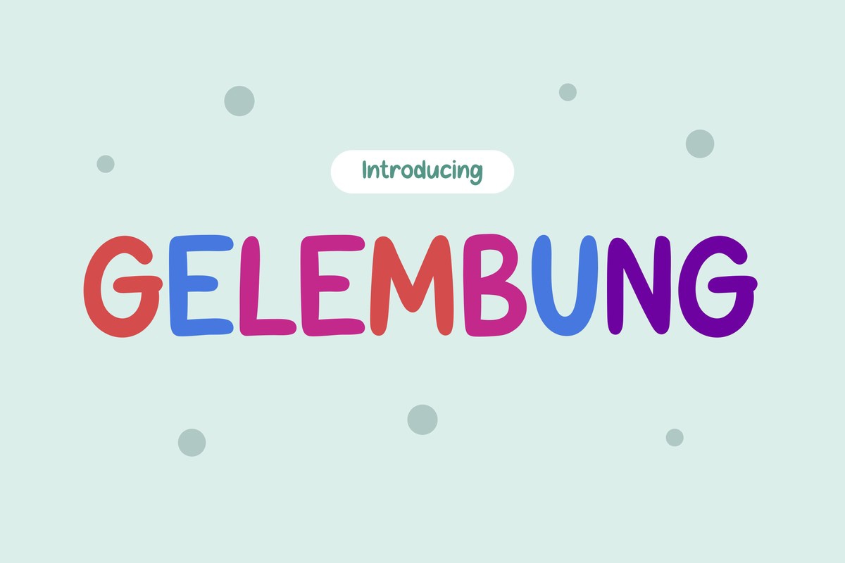 Шрифт Gelembung