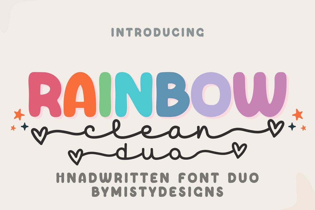 Шрифт Rainbow Clean Duo