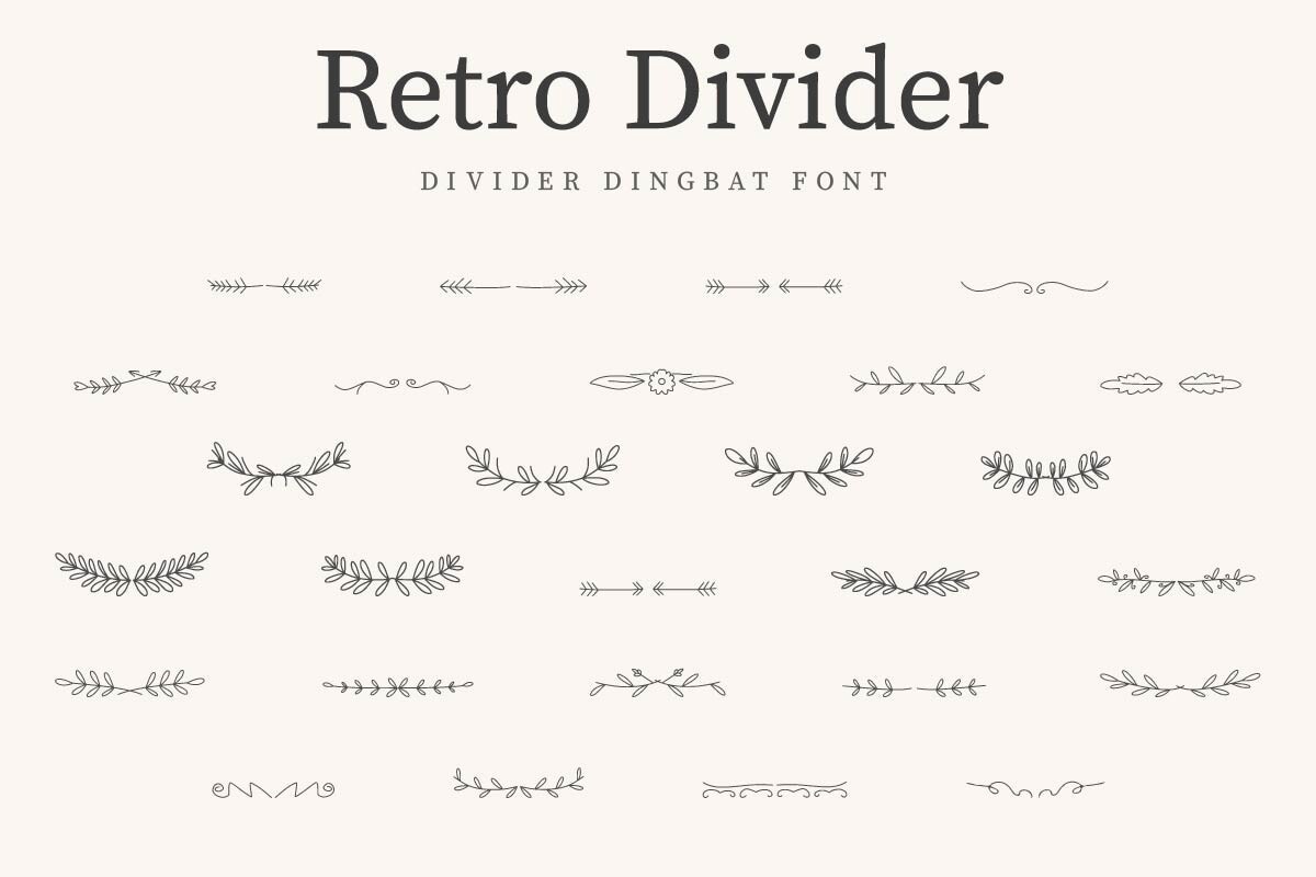 Шрифт Retro Divider