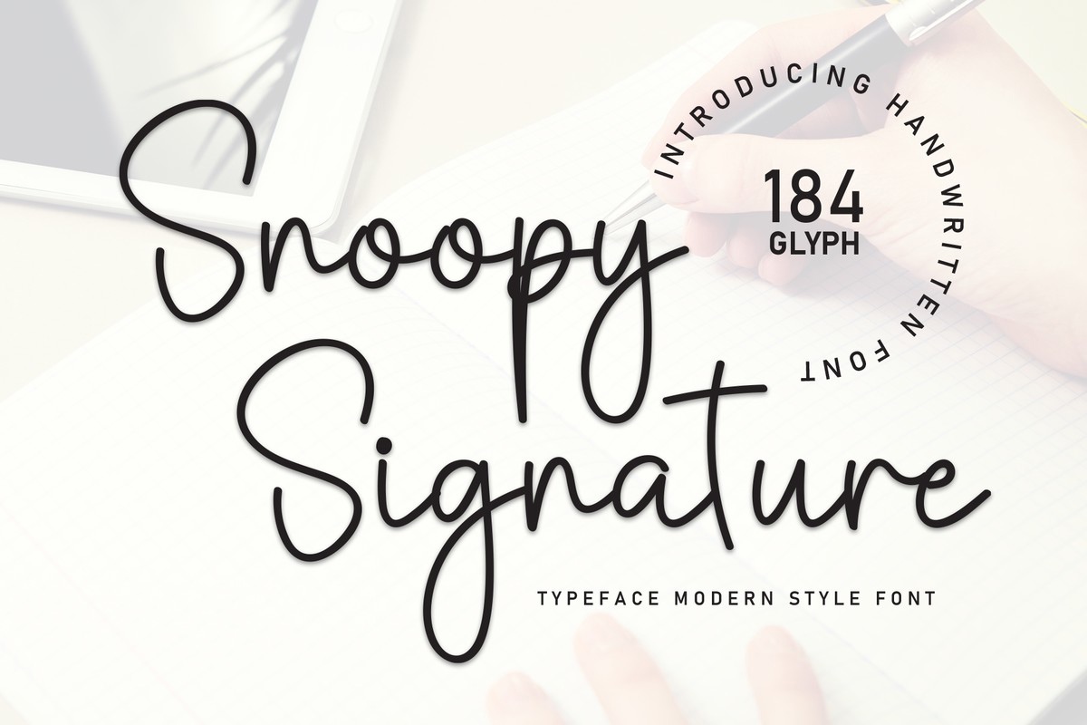 Шрифт Snoopy Signature