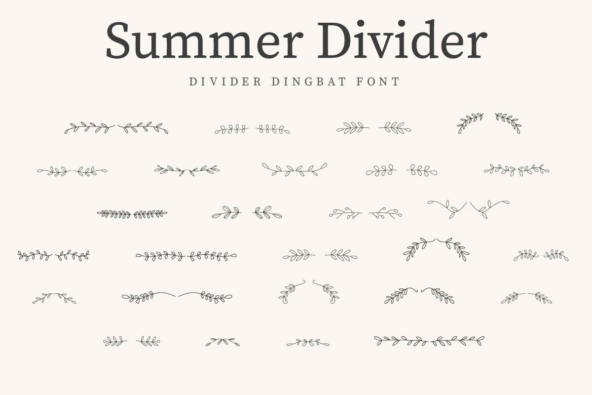 Шрифт Summer Divider