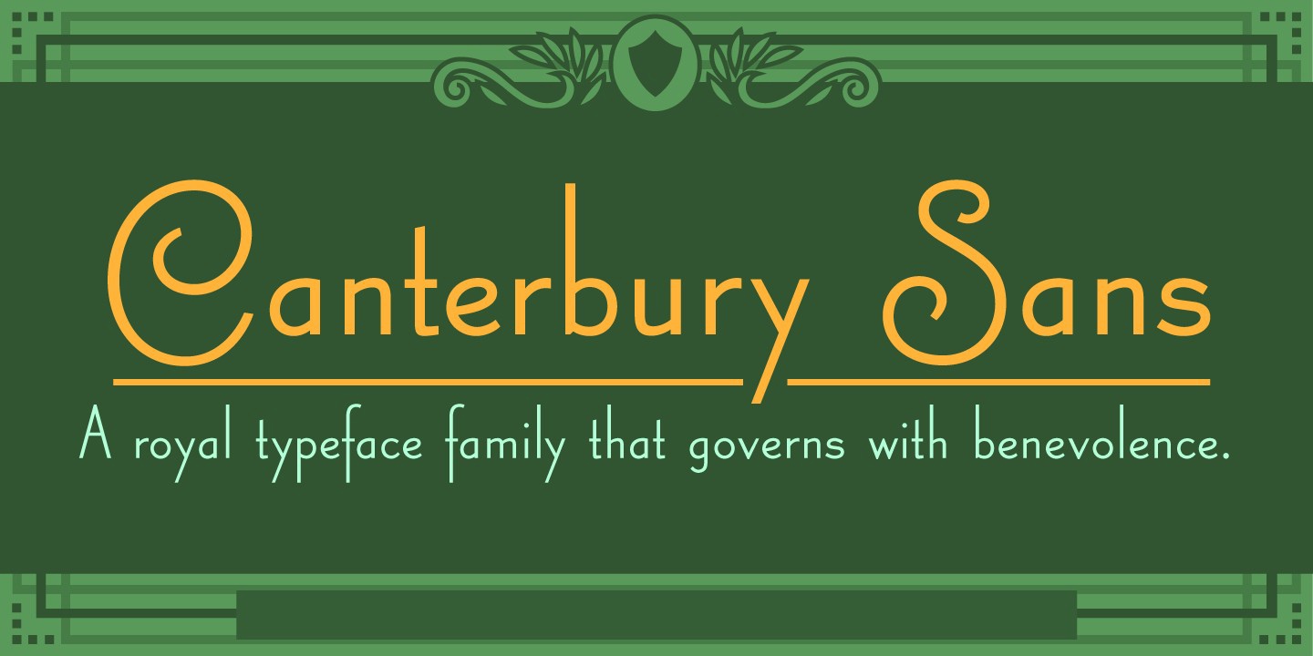 Шрифт Canterbury Sans RR