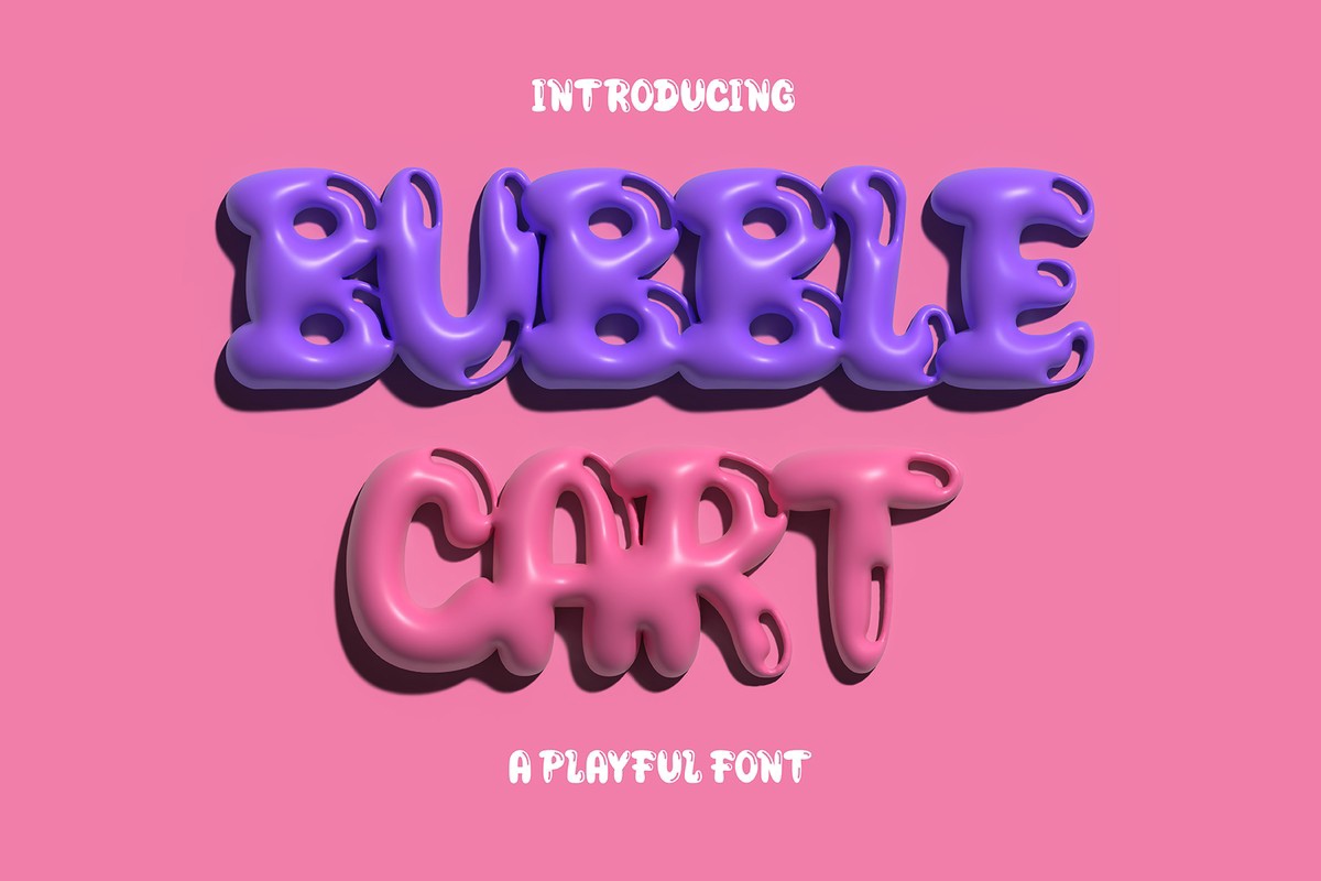 Шрифт Bubble Cart