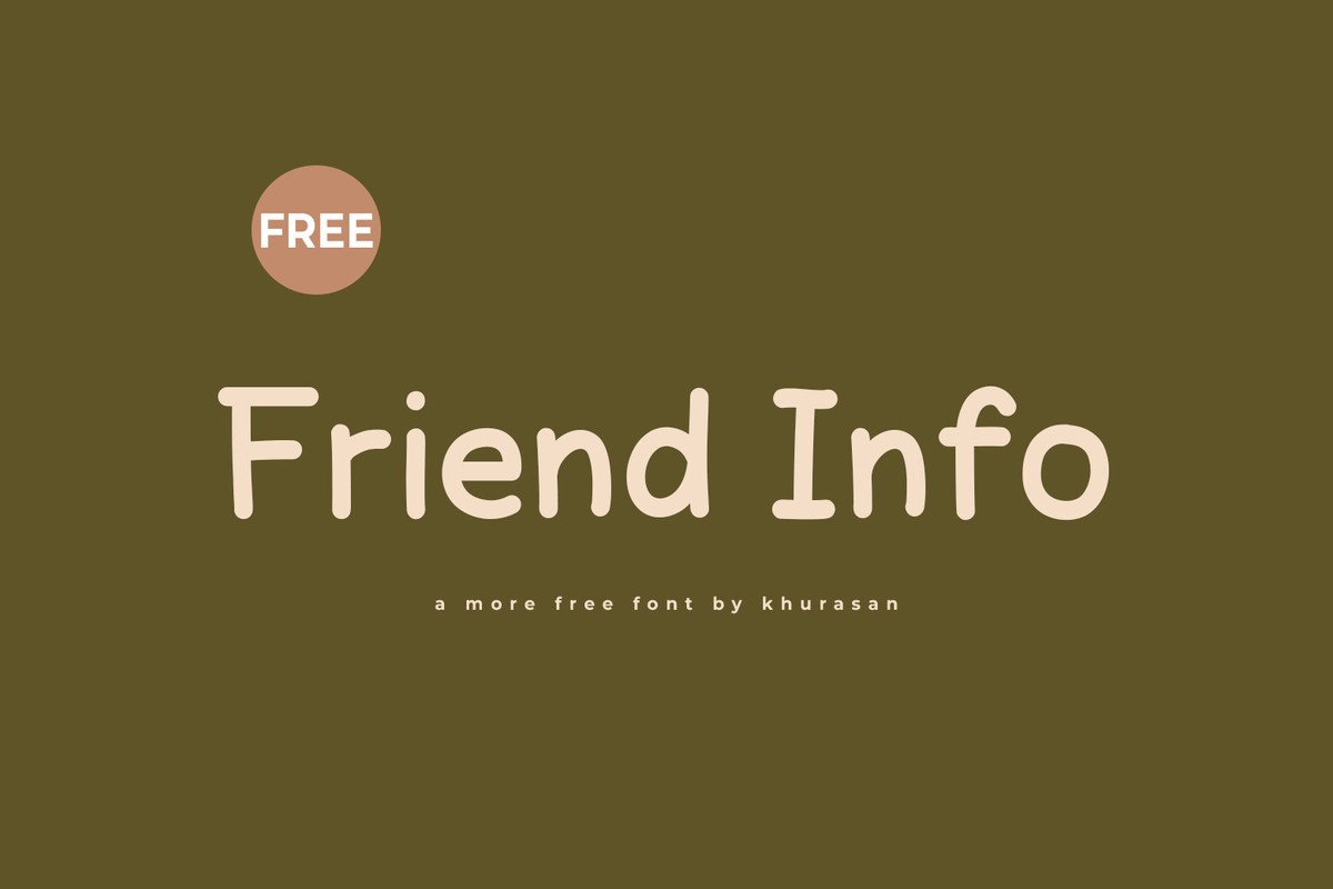 Шрифт Friend Info