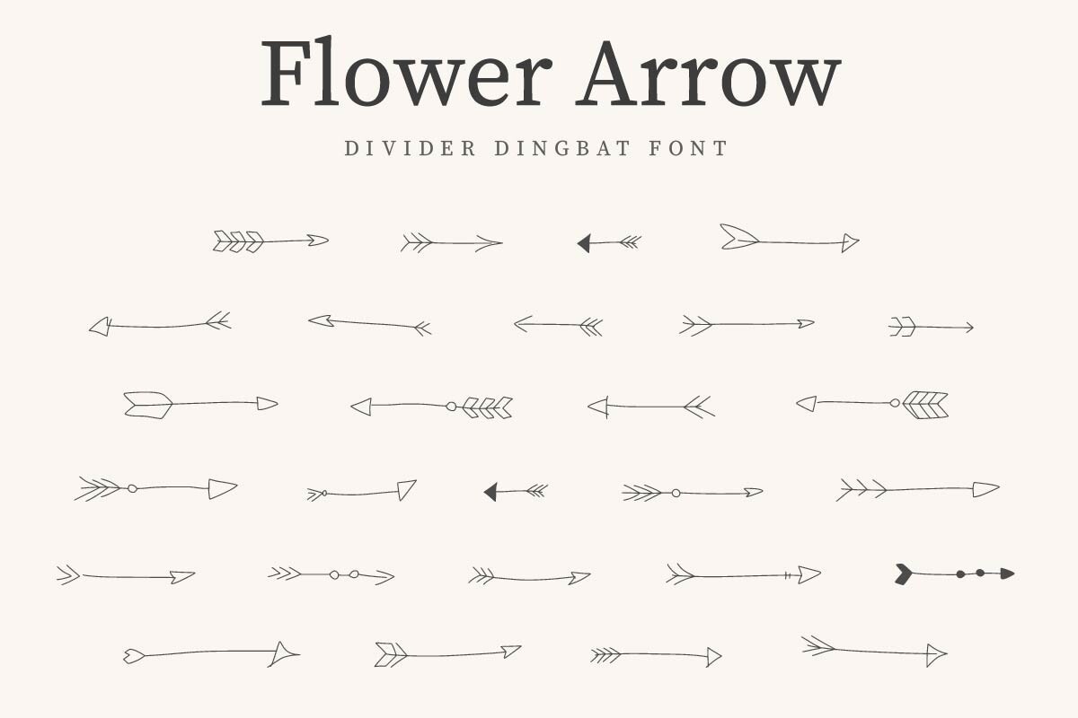 Шрифт Flower Arrow