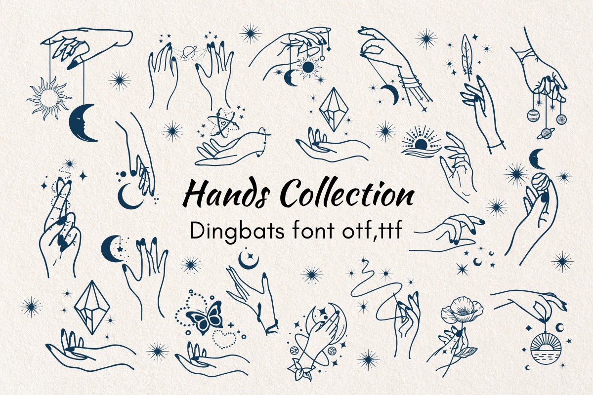 Шрифт Hands Collection