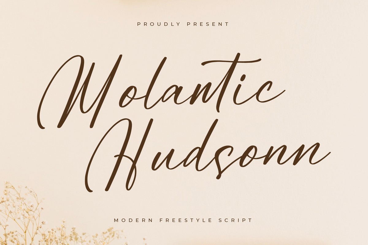 Шрифт Molantic Hudsonn