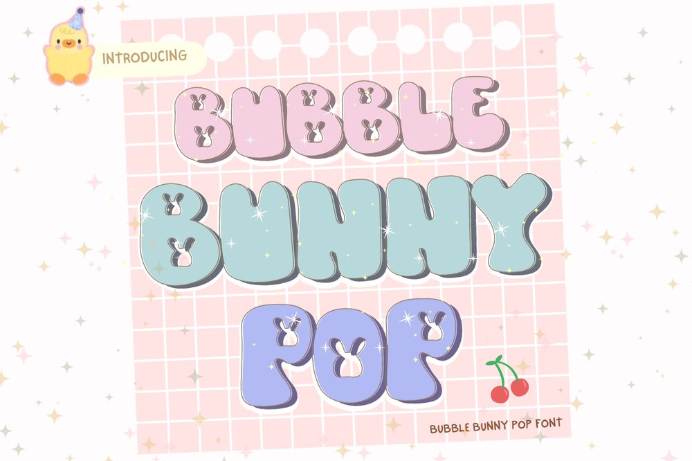 Шрифт Bubble Bunny Pop