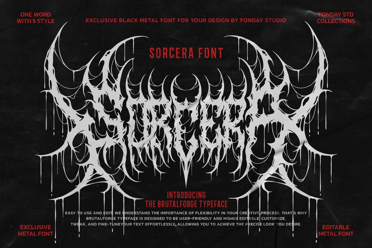 Шрифт Sorcera Death Metal Font