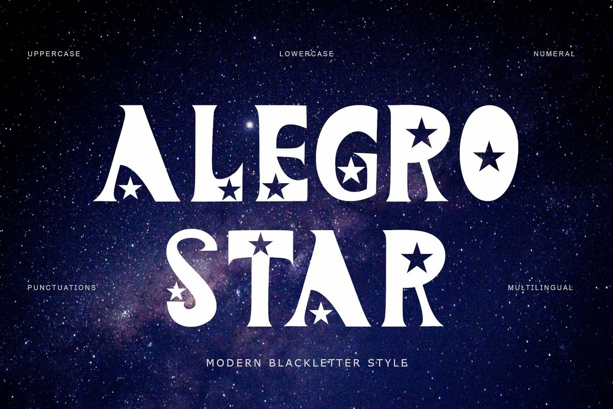 Шрифт Alegro Star