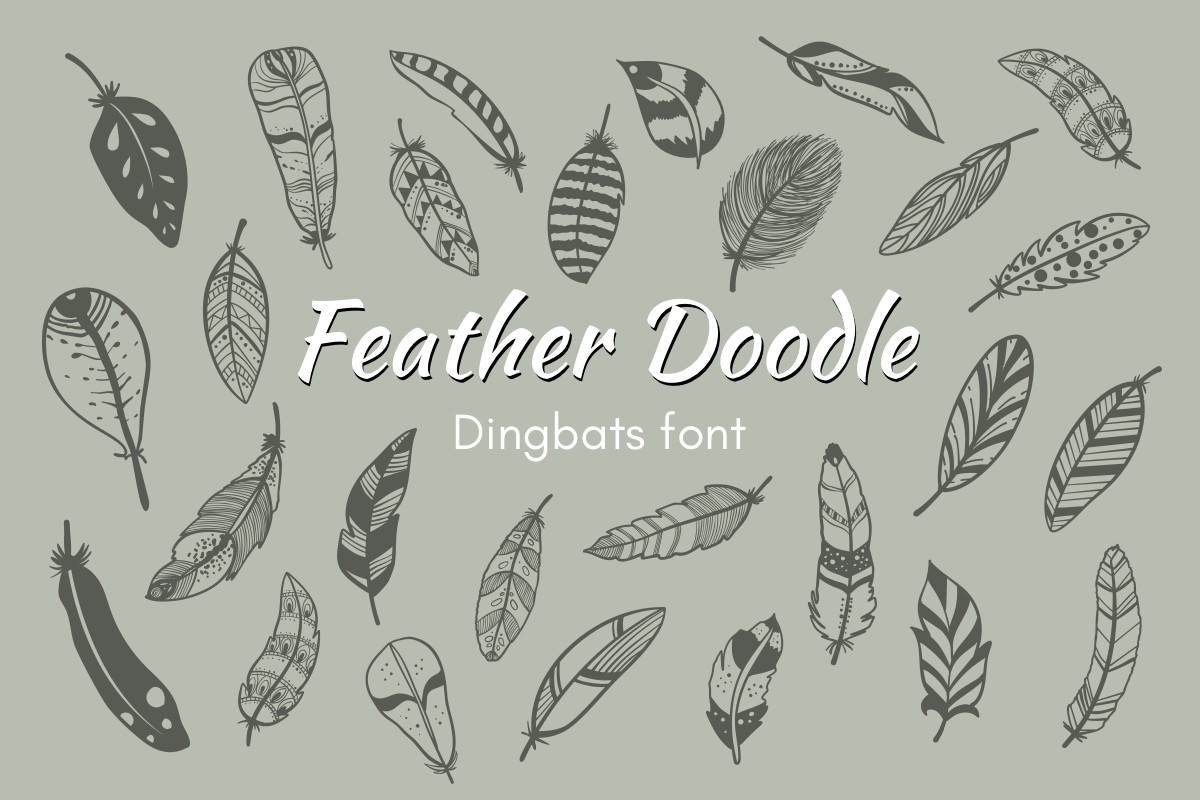 Шрифт Feather Doodle