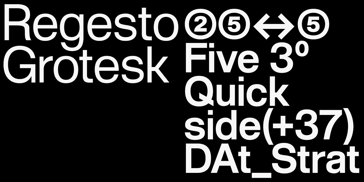 Шрифт Regesto Grotesk