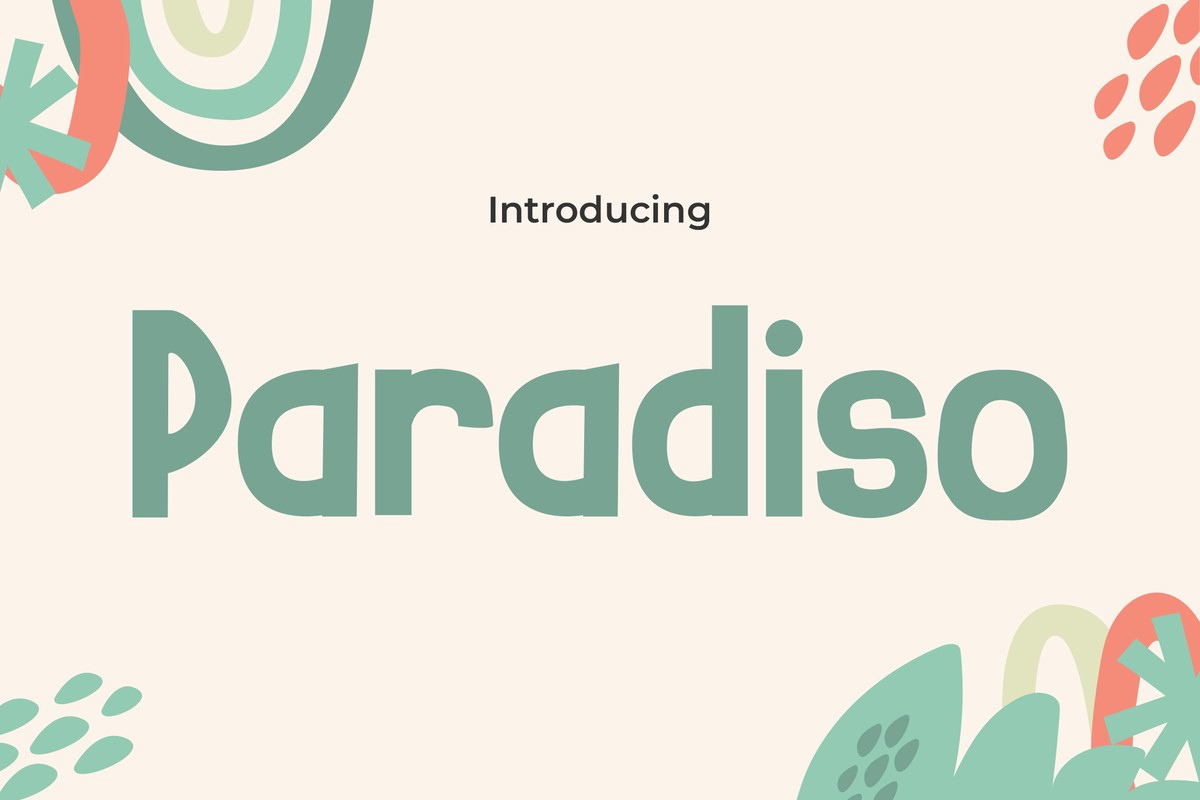 Шрифт Paradiso