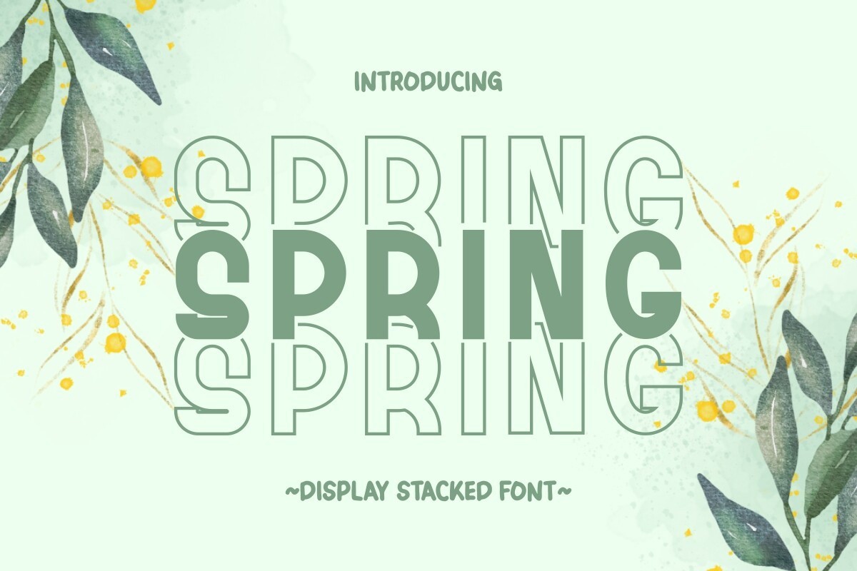 Шрифт Spring Stacked