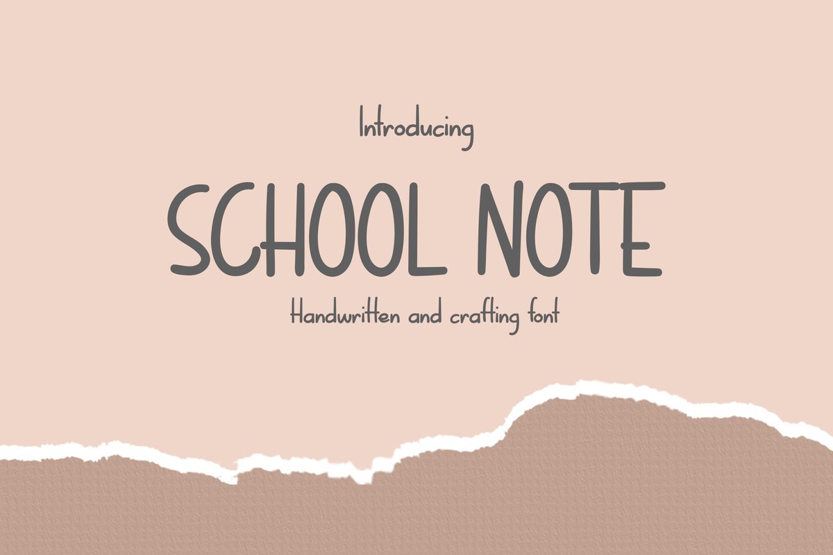 Шрифт School Note