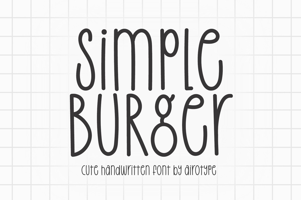 Шрифт Simple Burger