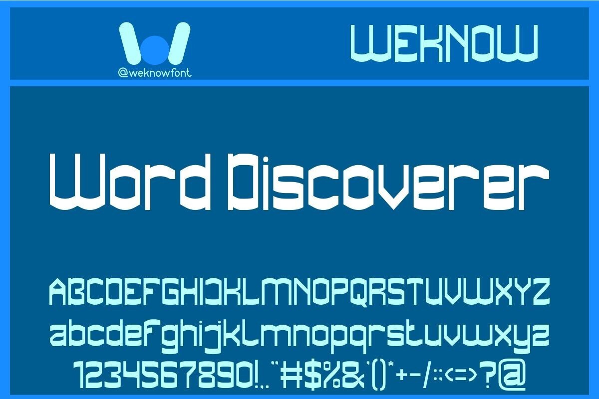 Шрифт Word Discoverer