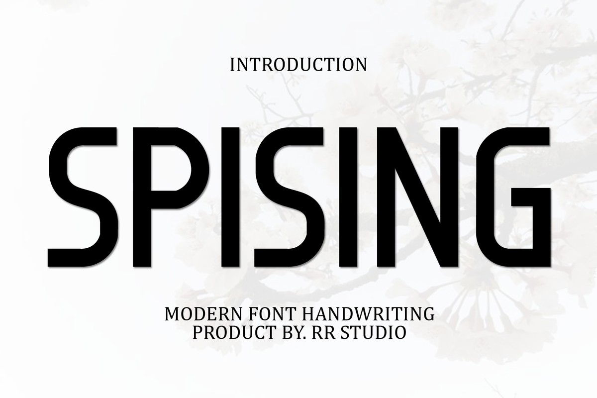 Шрифт Spising