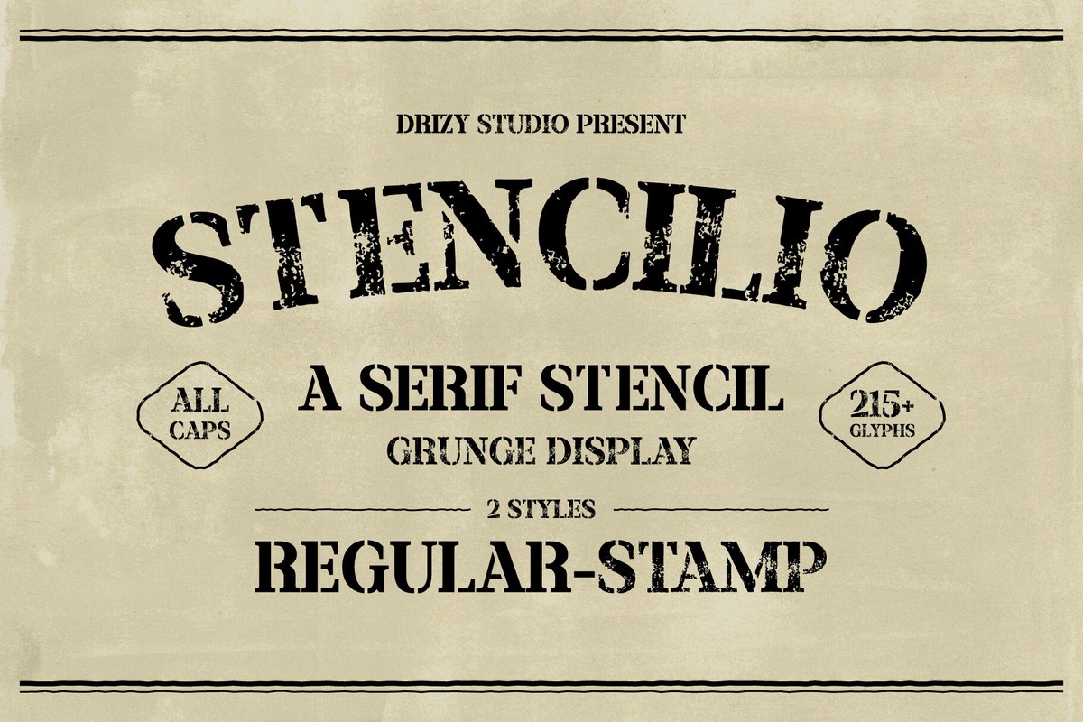 Шрифт Stencilio