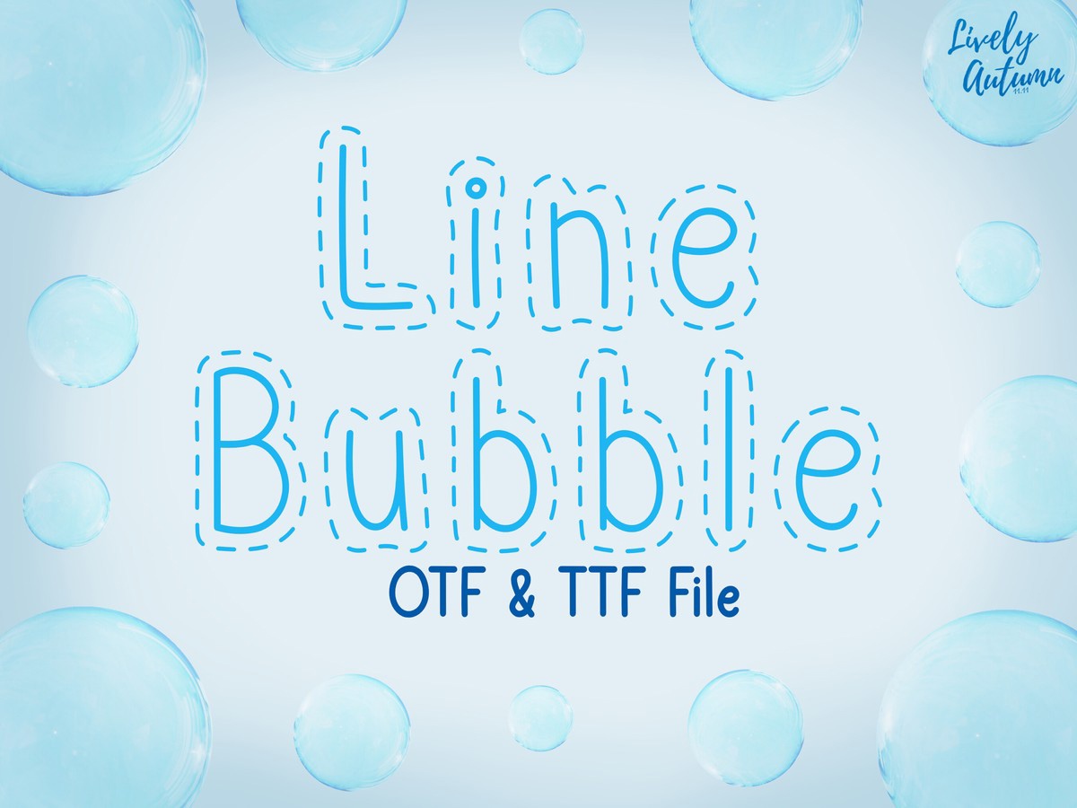 Шрифт Line Bubble